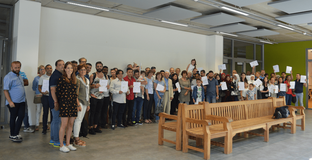 134 apprenants réfugiés ont reçu un certificat de participation  aux cours de langues de l’ASTI