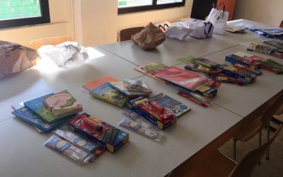 Paquets ASTI offerts aux enfants réfugiés du foyer à Mühlenbach